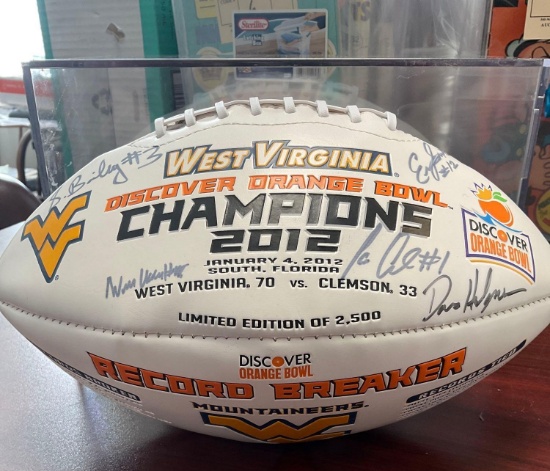 WV 2012 Orange Bowl Champions Football Signed