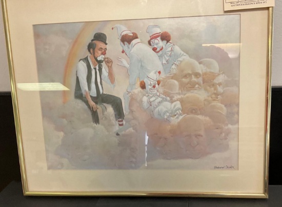 Framed Clown Print