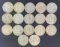 1 lot of 17 Franklin Half Dollars