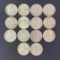 1 lot of 14 Franklin Half Dollars