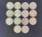 1 lot of 14 Franklin Half Dollars