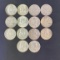 1 lot of 14 Franklin Half Dollars