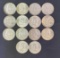 1 lot of 14 Franklin Half Dollars