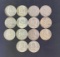 1 lot of 14 Franklin Half Dollars