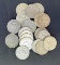 1 lot of 20 Franklin Half Dollars