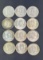1 lot of 12 assorted Half Dollars