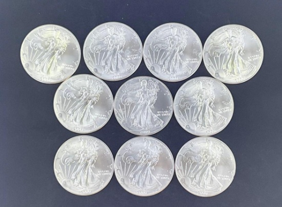10 2000 Walking Liberty Silver Eagles