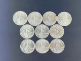 10 1986 Walking Liberty Silver Eagles