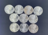 10 1990 Walking Liberty Silver Eagles