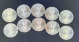 10 2014 Walking Liberty Silver Eagles