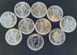 10 2006 Canadian Maple Leaf 1 oz Silver Each