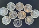 10 2006 Canadian Maple Leaf 1 oz Silver Each
