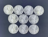 10 1992 Walking Liberty Silver Eagles