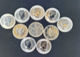 10 2006 Canadian Maple Leaf 1 Oz Silver Each