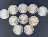 10 2009 1 Oz Silver Buffalo Rounds
