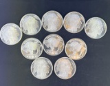 10 2009 1 Oz Silver Buffalo Rounds