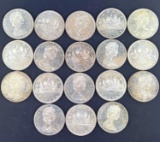18 1965 Canadian Silver Dollars