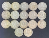 1 lot of 17 Franklin Half Dollars