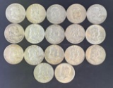 1 lot of 17 Franklin Half Dollars