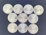 10 1996 Walking Liberty Silver Eagles