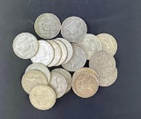 1 lot of 20 Franklin Half Dollars