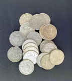 1 lot of 20 Franklin Half Dollars