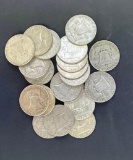 1 lot of 20 Franklin Half Dollars