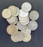 1 lot of 20 Franklin Half Dollars