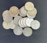 1 lot of 20 Franklin Half Dollars