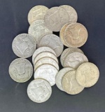 1 lot of 20 Franklin Half Dollars