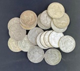 1 lot of 20 Franklin Half Dollars