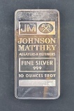 10 Ounce Johnson Matthey Silver Bar