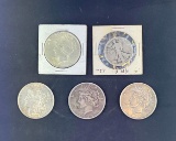1 lot of 5 Silver Coins
