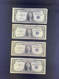 4 One Dollar Silver Certificates