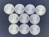10 2001 Walking Liberty Silver Eagles