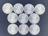 10 2001 Walking Liberty Silver Dollars