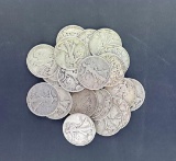 1 lot of 20 Walking Liberty Silver Half Dollars