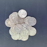 1 lot of 20 Walking Liberty Silver Half Dollars