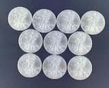 10 2002 Walking Liberty Silver Eagles