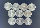 10 1987 Walking Liberty Silver Eagles