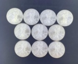 1 lot of 10 2007 Walking Liberty Silver Eagles