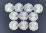 1 lot of 10 2009 Walking Liberty Silver Eagles