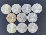10 2000 Walking Liberty Silver Eagles