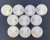 10 2008 Walking Liberty Silver Eagles