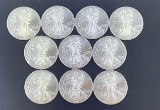 10 2009 Walking Liberty Silver Eagles