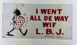 1964 LBJ Metal License Tag