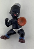 Vintage Ceramic Black Baseball Figurine