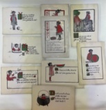 9 Vintage Post Cards