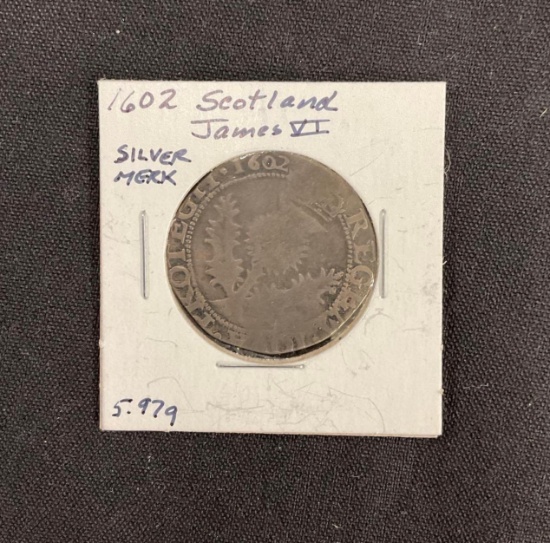 1602 Scotland James Silver Merk