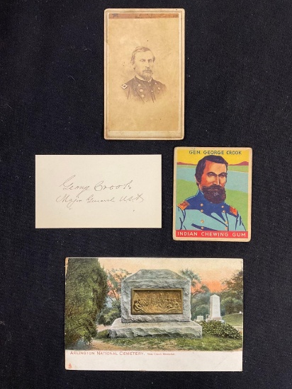 George Crook CDV and Calling Card
